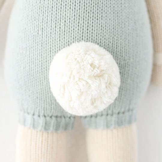 cuddle + kind Henry The Bunny Hand-Knit Doll, 13" Little Size, Multi-color, 100% Cotton, Fair Trade, Heirloom Quality