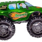 27 GREEN big wheel TRUCK foil BALLOON part MONSTER size FAVORS jam on by FM