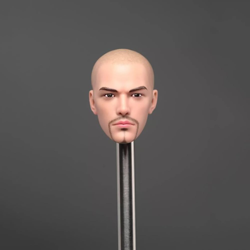 SOUFORCE 1/6 Scale Male Head Sculpt Holy Monk Bald Man Head for 12inch Phicen,TBLeague Action Figure Body