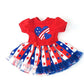 American Fashion World Patriotic Heart Fourth of July Dress | enhanced Quality & Trendy Design | Dolls Clothes | Outfit Fashions for Dolls for Popular Brands