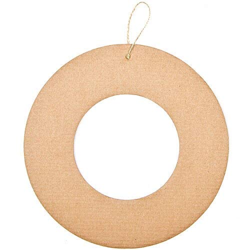 Baker Ross AF903 Hanging Round Craft Wreaths - Pack of 10, Creative Christmas Art and Craft Supplies for Kids to Personalise and