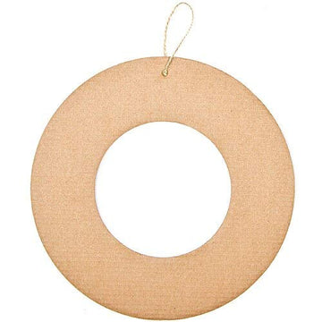Baker Ross AF903 Hanging Round Craft Wreaths - Pack of 10, Creative Christmas Art and Craft Supplies for Kids to Personalise and