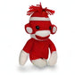 Plushland Adorable Sock Monkey, The Original Traditional Hand Knitted Stuffed Animal Toy Gift-For Kids, Babies, Teens, Girls And