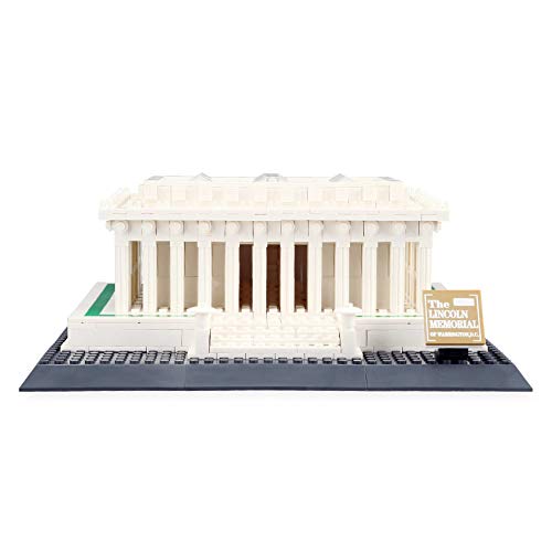 Apostrophe Games Lincoln Memorial Building Block Set (979 Pieces) Washington D.C. Lincoln Memorial Famous Landmark Series - Arch