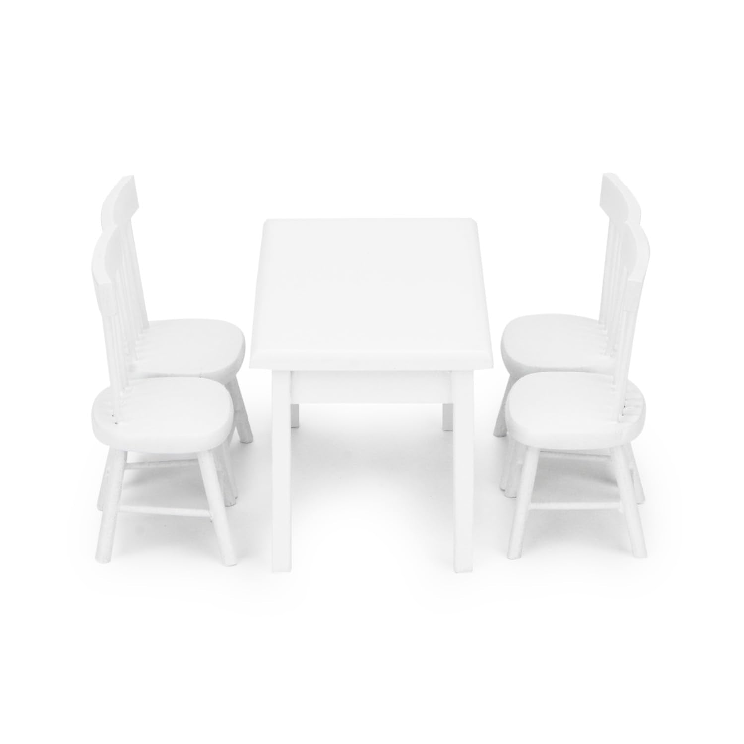 Miniature Dining Table & Chair Set For Dollhouse 1 12 Scale Wooden Furniture Model 5Pcs Doll House Mini Classic Decoration Acces