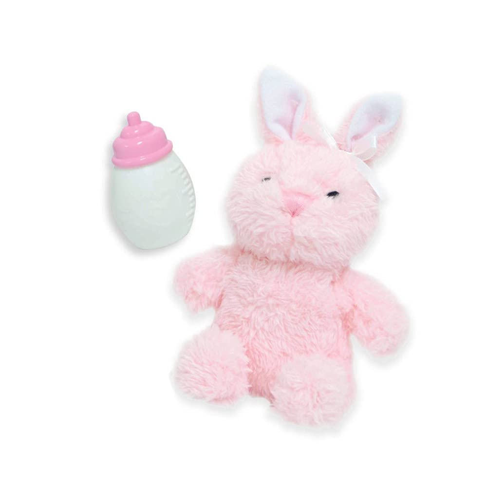 Jc Toys - La Baby Travel Case Gift Set| Caucasian 11-Inch Small Soft Body Baby Doll | Washable | Cute Outfit, Bottle, Pacifier & Plush Bunny | For Children 12 Months +, Pink