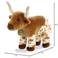 Aurora® Realistic Miyoni® Longhorn Stuffed Animal - Lifelike Detail - Cherished Companionship - Brown 11 Inches