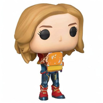 Funko Pop! Marvel: Captain Marvel - Captain Marvel Holding Lunchbox, Multicolor, Us One-Size