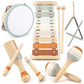 Musical Toys For 1 Year Old Boy Gifts - Wooden Musical Instruments For Toddlers 1-3 - Christmas Birthday Gifts For One Year Old Girls With Boho Xylophone - Montessori Toy For Babies 6-12-18 Months