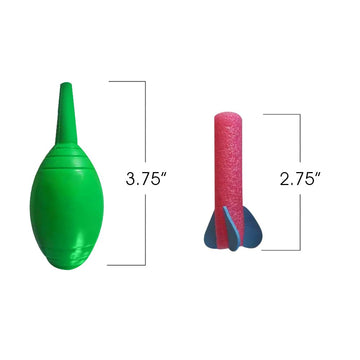 Artcreativity Foam Rocket Blasters 18 Rockets And 6 Squeeze Launcher, Assorted Colors, High Flying, Fun Summer Outdoor, Birthday, Great Goodie Bag Filler, Party Favors Prizes, Easter Toys For Kids
