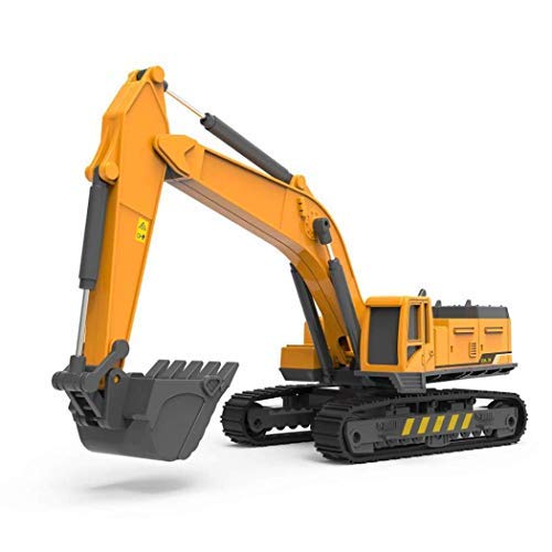 Pluspoint Construction Vehicles 4Pc Set Friction Powered Dumper, Mixer, Excavator, Bulldozer Pretend Play Toy Trucks With Moveab