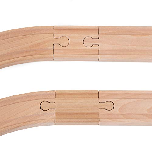 Orbrium    Toys 8 Pcs Wooden Train Track Male-Male Female-Female Adapter Pack Fits Thomas Brio Chuggington Set
