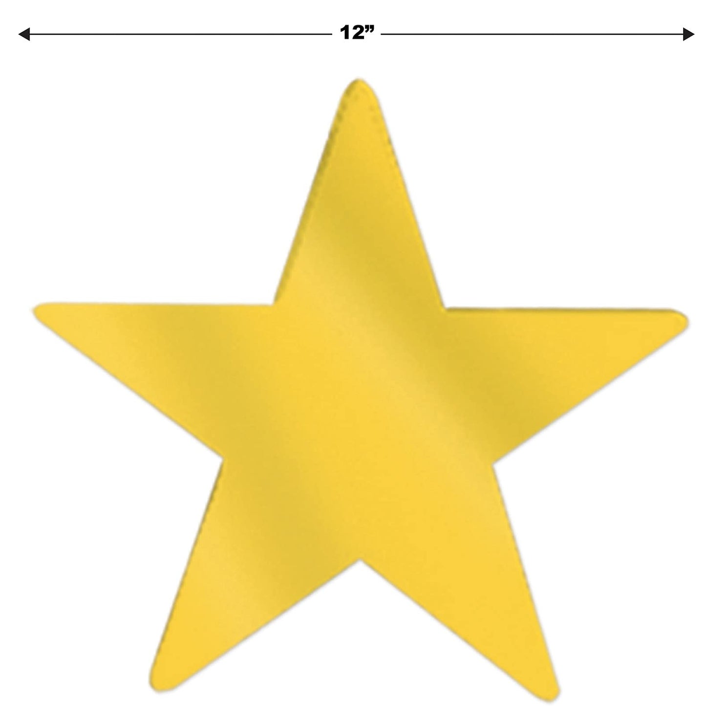 Beistle 24 Piece Gold Metallic Star Cut Outs For Weddings Birthday Parties Classroom Decorations, 12