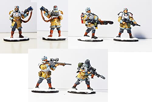 Fantasy Battles Fantasy Creature Mini Action Figure Playset- Polar Guardsmen 2 Inch 1/32- 5 Pcs Fantasy Figures - Xl 1/32Nd Scal
