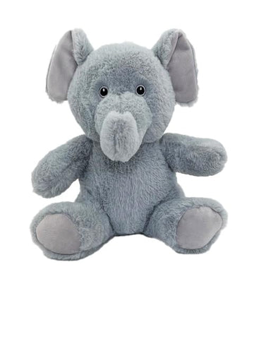 Anico 10'' Plush Grey Elephant With Embroidered Eyes