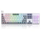Wireless Mechanical Keyboard, Triple Mode 2.4G/Usb-C/Bluetooth Gaming Keyboard, 104 Keys Programmable, Customize Rgb Backlit, Red Switch, Bicolor Pbt Keycaps, Rechargeable Wired Keyboard For Laptop Pc
