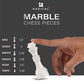 Radicaln Marble Chess Set Storage Box 15 Inches Black And White Handmade Chess Sets For Adults - Chess Board & 32 Chess Pieces - Board Chess Game