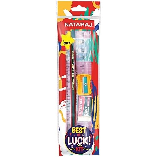 Hindustan Nataraj Best Of Luck Kit  Pack Of 20 | Complete Exam Stationery Kit | Pencils, Pens, Eraser, Sharpener & Essentials |