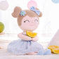 Gloveleya 16 Baby Doll Girl Plush Toy - Light Blue Cloth Doll with Gift Box - Perfect Gift for Kids