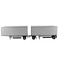 Wabash National 28' Double Pup Trailers White Transport Series 1/50 Diecast Model by Diecast Masters