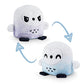 TeeTurtle - Plushmates - Magnetic Reversible Plushies that hold hands when happy - Snowy Owl - Huggable and Soft Sensory Fidget