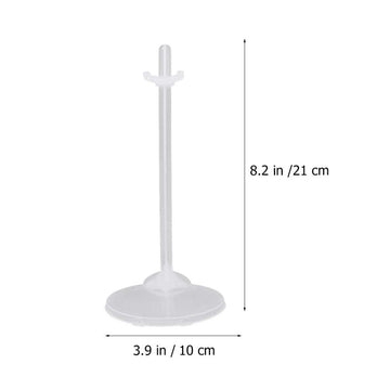 Exceart 24Pcs White Doll Stand Doll Support Rack Action Figure Display Rack For Window Doll Display Decoration Collection