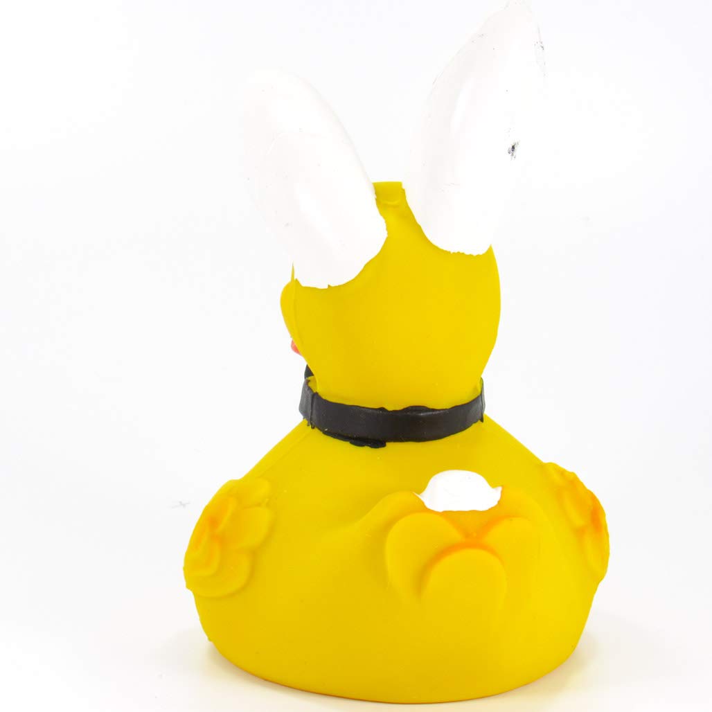 Bunny Easter Playboy Rubber Duck Bath Toy | All Natural, Organic, Eco Friendly, Squeaker | Lanco Brand | Imported From Barcelona, Spain