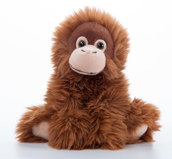 The Petting Zoo Orangutan Stuffed Animal Plush Toy, Brown, 9 in, Recycled Materials, Model 421127