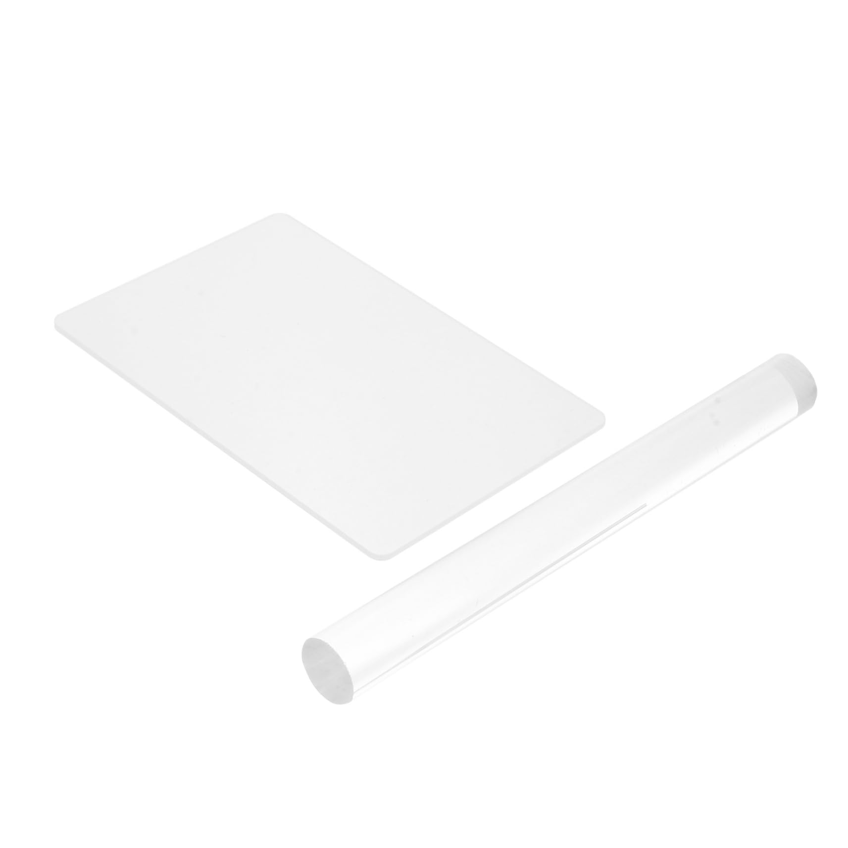 Uonlytech 2Pcs Essential Polymer Clay Tools Set Acrylic Rollers Sheet Board For Adults