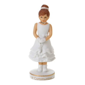 Enesco Growing Up Girls Brunette First Communion