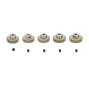 KingVal Replacement 5PCS 48DP 3.175mm 28T 29T 30T 31T 32T Aluminium Pinion Motor Gear Combo Compatible with 1/10 RC Car Brushed 