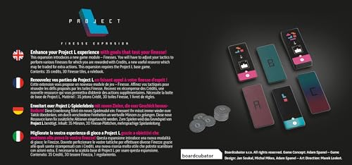 Boardcubator Project L Finesse Board Game Expansion - Enhance Your Strategy with Goals and Credits! Puzzle Strategy Game for Kid