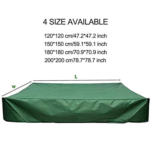 Maius Sandbox Cover, Square Protective Cover For Sand And Toys Away From Dust And Rain, Sandbox Canopy With Drawstring, Sandpit