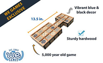 We Games Royal Game Of Ur, Ancient Strategy Board Games For Adults, Solid Wood And Beautifully Designed Board With Storage Drawers, Travel Games For Adults, Table Games For 2