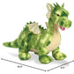 Aurora Ferocious Dinos & Dragons Vollenth The Green Stuffed Animal - 18 Cuddly Green Plush Toy for Prehistoric Fun