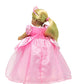 American Fashion World 18-Inch Doll Pink Sparkle Princess Set - Crown Included, Premium Quality Polyester Outfit