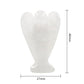 Ouubuuy Clear Quartz Crystal Angel Figurines Statues 4 pcs Natural Gemstone Carved Pocket Guardian Angel 1.5 inch for Healing Re