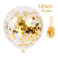 Tellpet Light Blue Happy Birthday Banner With 5 Pcs Gold Confetti Balloons