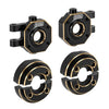 INJORA Brass Steering Knuckles with Counterweight Kit for 1/18 RC Crawler TRX4M Upgrade Parts