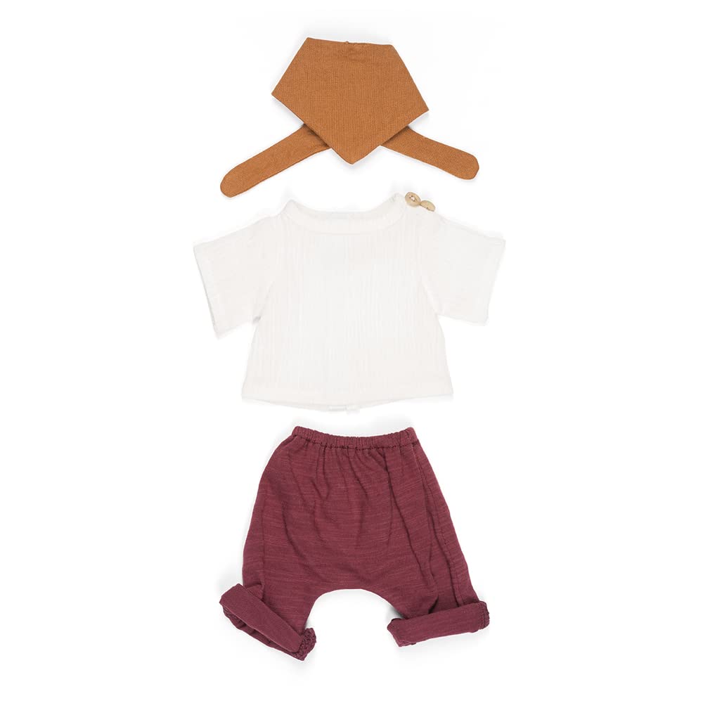 Miniland 12" Dune Boy Doll Set - Multicolor Cotton Clothes, Model 31647