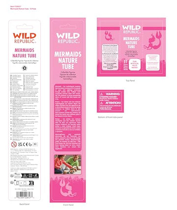 Wild Republic Mermaid Figurines Tube, Mermaid Toys, Underwater, Sirens, Kids Gifts, 10-Piece