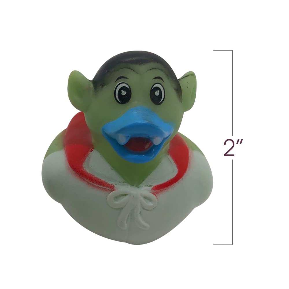Artcreativity Assorted Halloween Ducks For Jeeps (Pack Of 12) - Variety Of Mini Rubber Halloween Characters, Trick Or Treat Supplies, Goodie Bag Fillers, Party Favors, Halloween Themed Bathtub Toys
