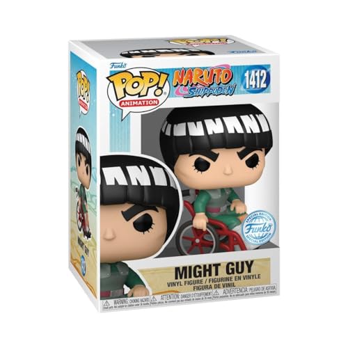Funko Pop! Animation: Naruto Shippuden - Might Guy  Guy Sensei in Red Wheelchair Special Edition Multicolor limited availability Vinyl Figure #1412