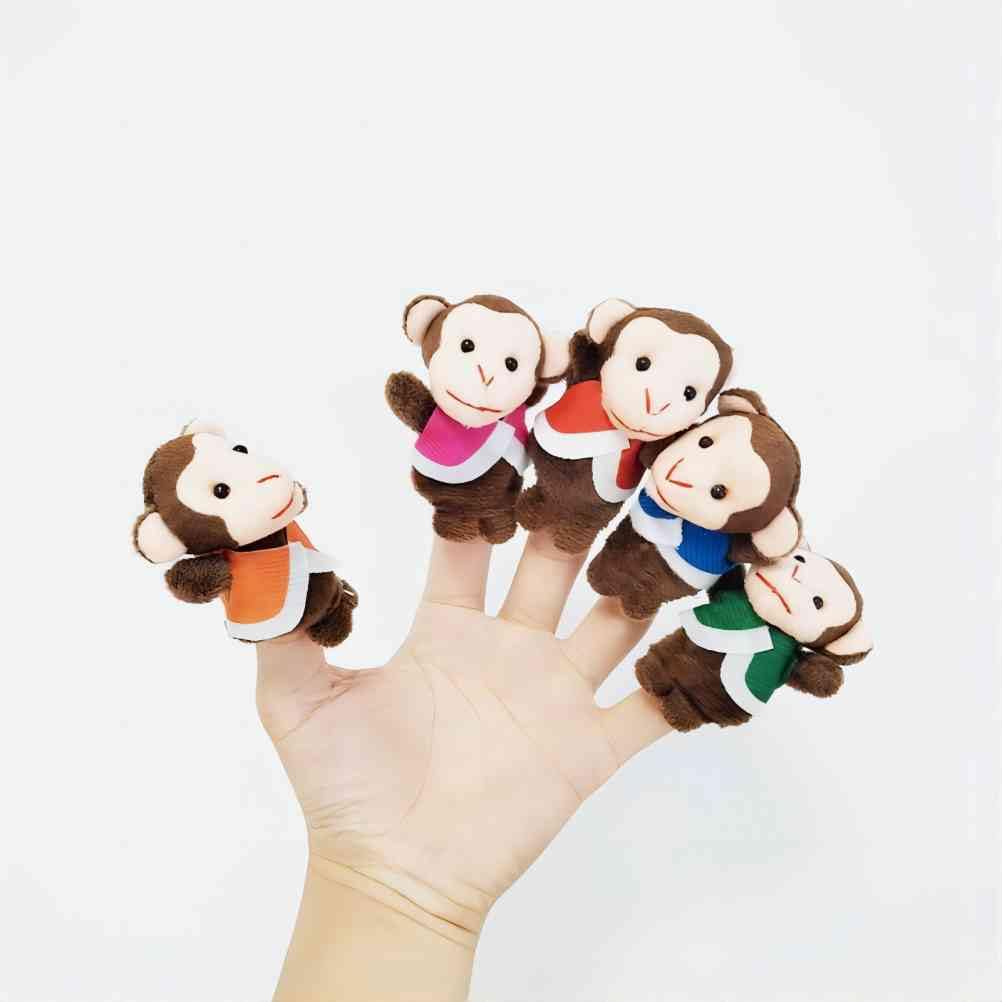 5 Little Monkeys Finger Puppets For Kids, 7 Pack Plush Finger Puppets Toy, Storytelling Theater Role Play, Bedtime Story For Tod