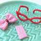 Pet Shop Lps Pink Bow Glasses Phone Accessories Lot - Cat Not Included