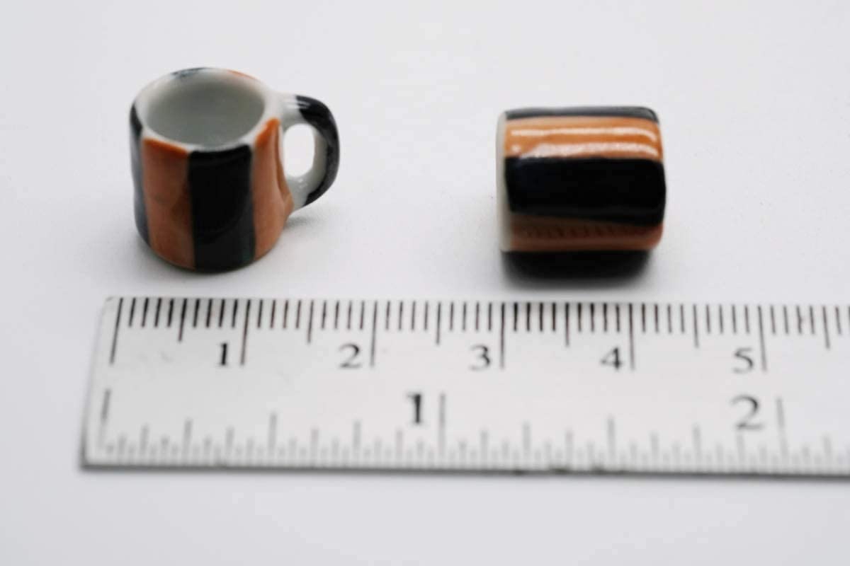 Mix 10 Ceramic Bowls Handpainted Dollhouse Miniatures Toys Dishes Food Kitchen by Handmade