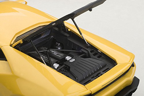 AUTOart Lamborghini Huracan LP610-4 Model 74604, 1/18 Scale Diecast, Yellow, Rubber Material
