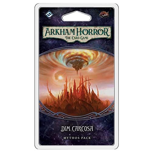 Arkham Horror The Card Game Dim Carcosa Mythos Pack - Journey Beyond Madness! Lovecraftian Cooperative Living Card Game, Ages 14