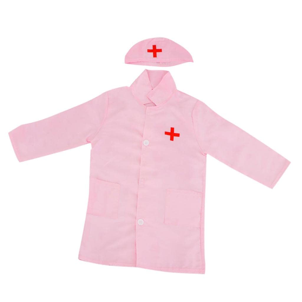 MERISHOPPKids Lab Coat Uniforms Scientist Doctor/Nurse Role Play Costume Pink|Toys & Hobbies | Preschool Toys & Pretend Play | O