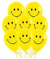3A FEATURETAIL Smiley Printed Same Face Expression Emoji Balloons For Smiley Theme Birthday Decoration, Kids Party, Yellow Colo
